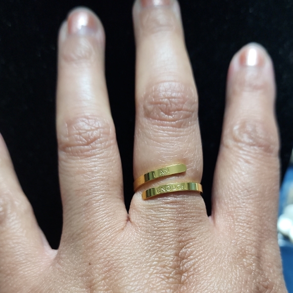 #50 You Are Enough Gold Ring - Picture 3 of 9